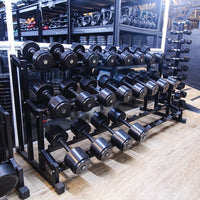 Kit dumbell monobloco 12 ao 30KG + Suporte